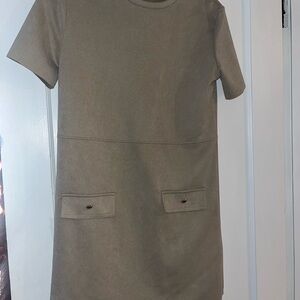 Stylish Tan Short Sleeve Dress